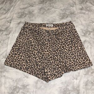 Abercrombie & Fitch The Dad Short High Rise Curve Love Cheetah Shorts